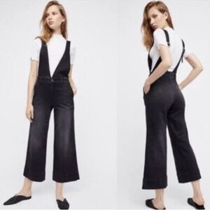 Free People Denim Overalls
